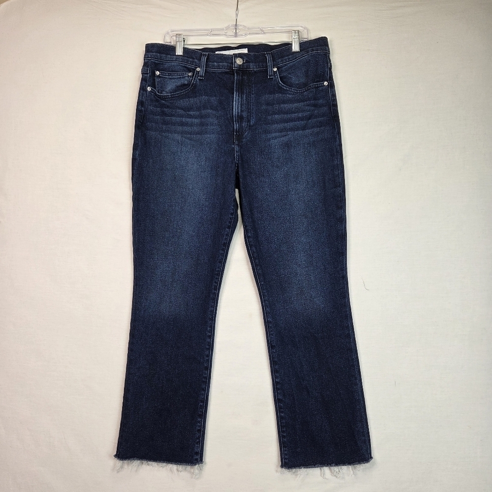 Frank & Eileen Cork Jeans Size 32 Dark Wash Raw Hem Stretch Cotton